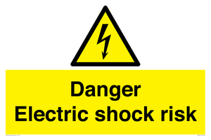 Danger Electric shock risk